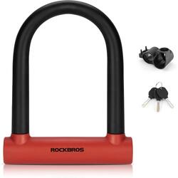 ROCKBROS Antivol en U de Vélo 3 Clés Cadenas Vélo Avec Support Serrure