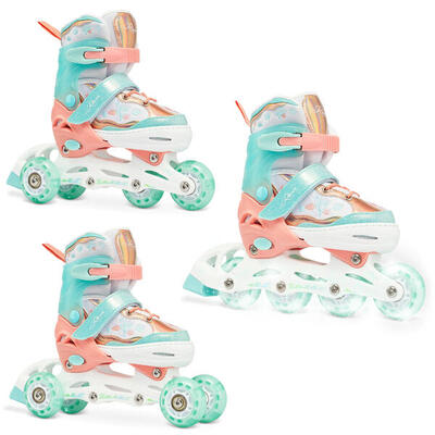 Patines 3en1 Ruedas Luminosas LED Isla Purple/Mint