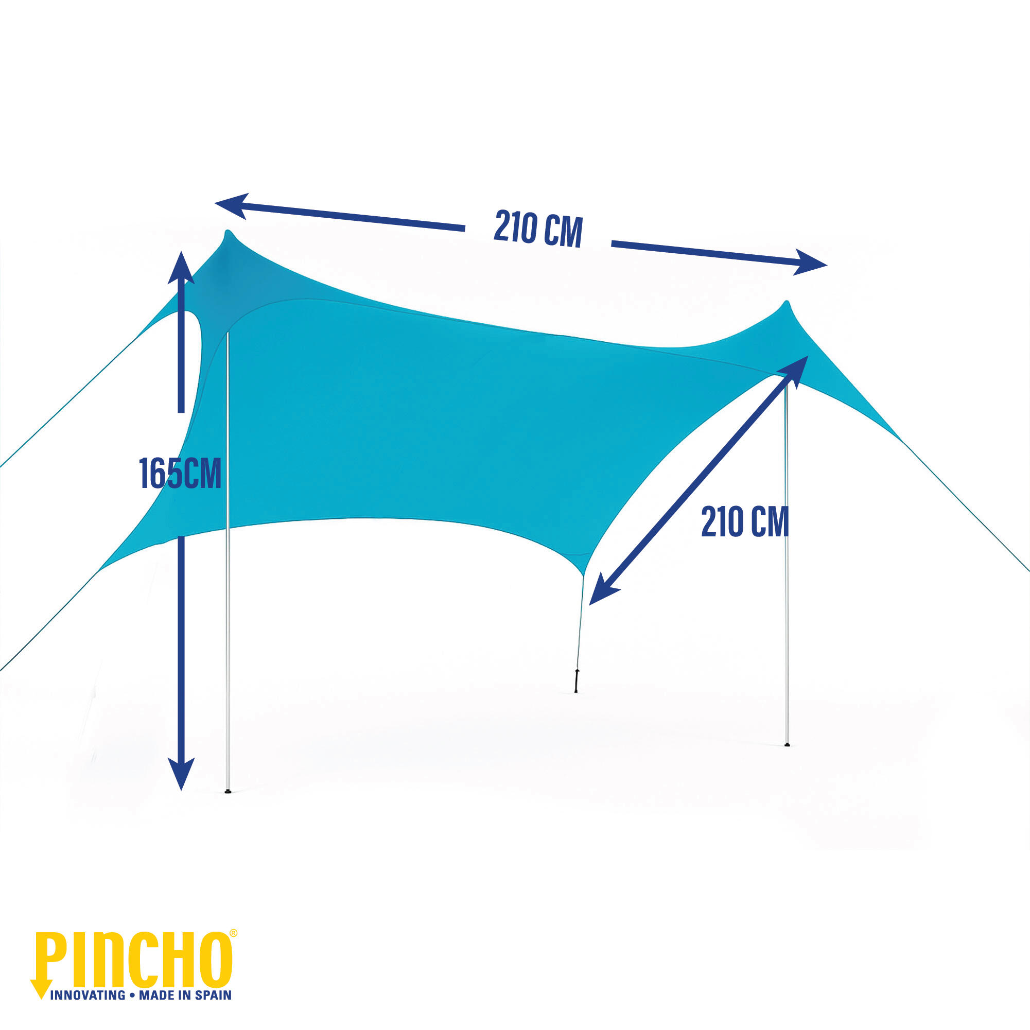 Tienda de Playa Lycra con Anclas de Bolsa de Arena 3/5