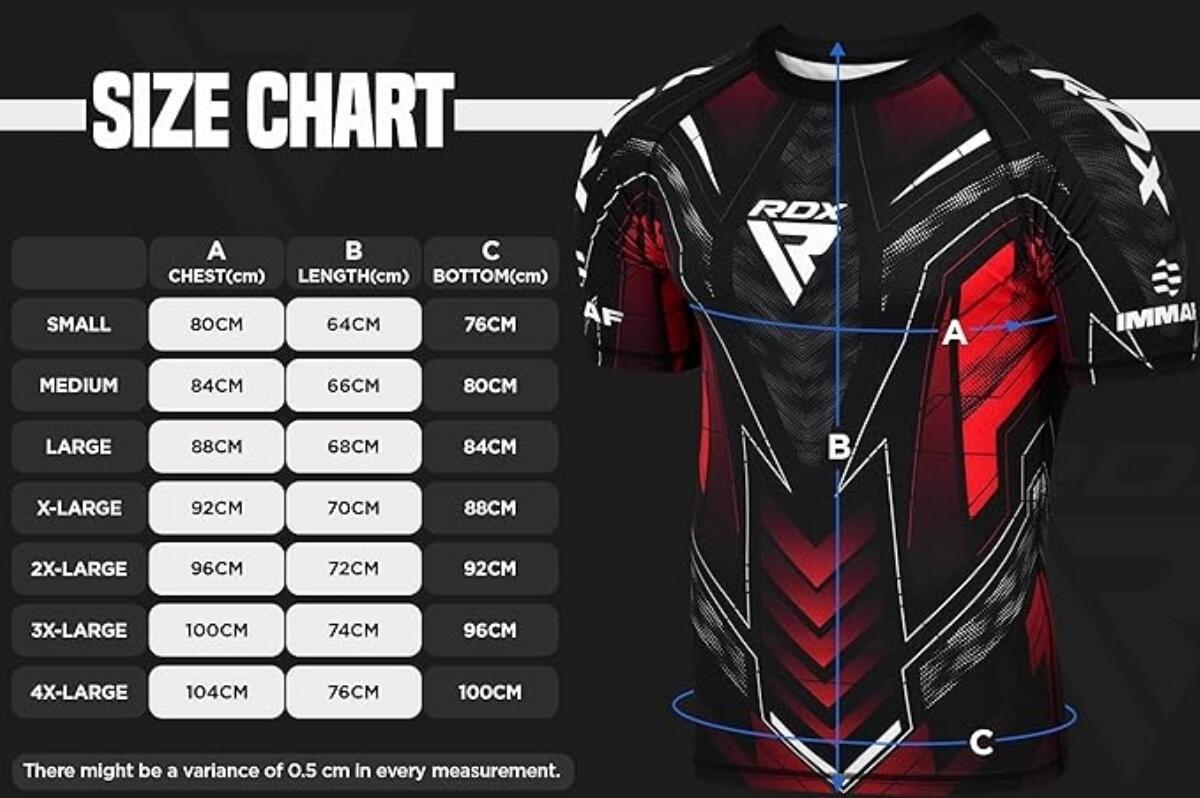 Rashguard de Compression RDX IMMAF Rouge L 7/7
