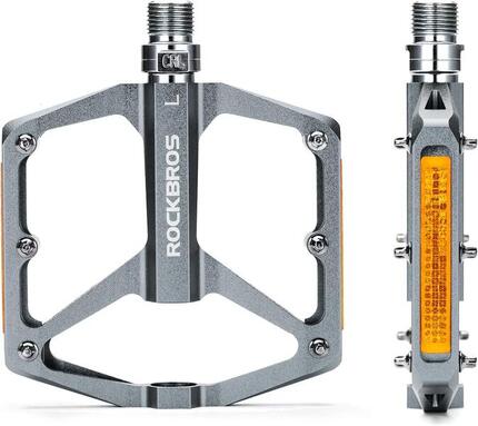 ROCKBROS Pédales VTT Aluminium avec Réflecteurs Antidérapantes