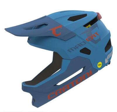 MTB-Kinder-/Jugendhelm Madcat Mips, blue matt