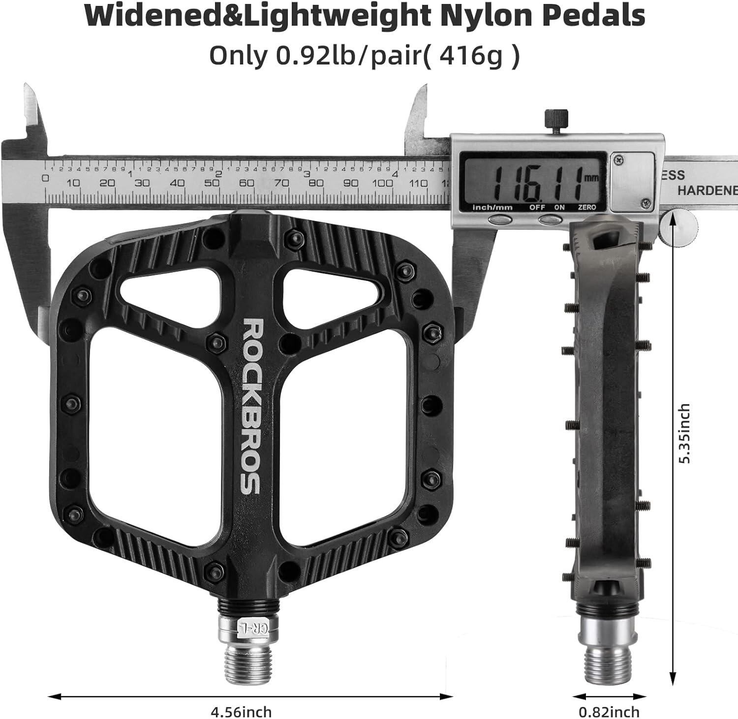 ROCKBROS Platte Fietspedalen VTT BMX 9/16 Nylon Antislip 3/7