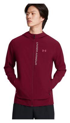 Veste à capuche Under Armour OutRun The Storm Rouge Homme