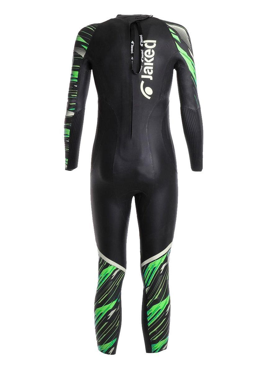 Traje de neopreno multiespesor Jaked Shockwave para hombre, negro/verde, talla S 5/6