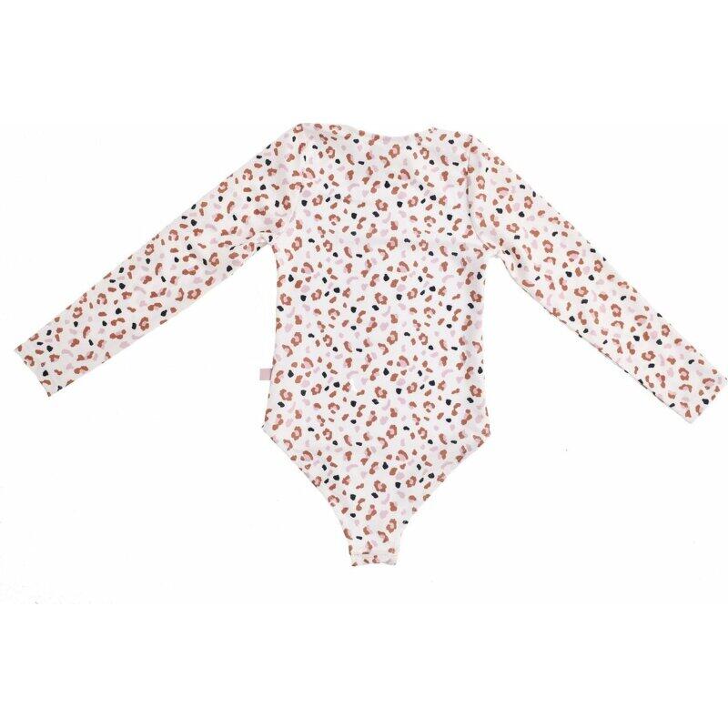 Swim Essentials Costume intero bambina per bambine con maniche più scuro khaki 3/6