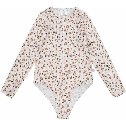 UV-badeanzug Mädchen mit Ärmeln - Khaki - Leopard - 134/140