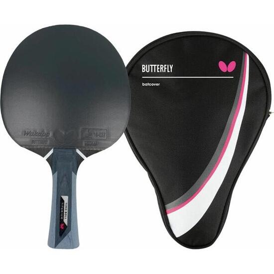 Butterfly Timo Boll Titanium Tischtennisschläger + Tischtennishülle Drive Case I