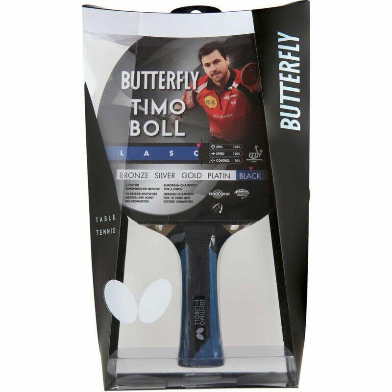 Butterfly 2 x Timo Boll Black 85031 Tischtennisschläger + 2x Hülle + 6x Bälle 2/6