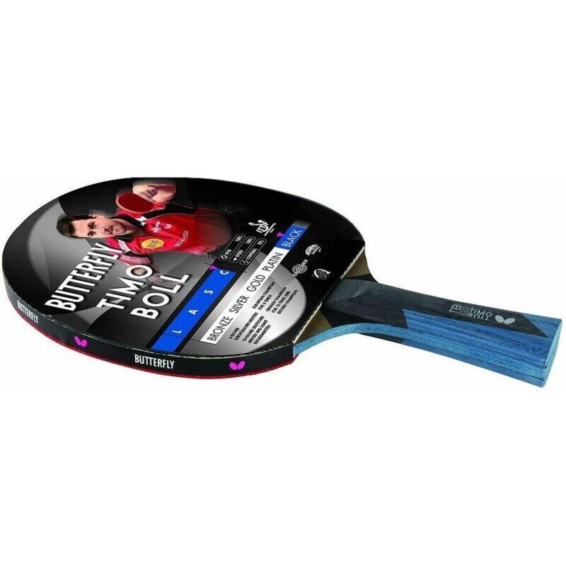 Butterfly 1x Timo Boll Black 85031 Tischtennisschläger + Hülle + 3x 3*** Bälle 2/6