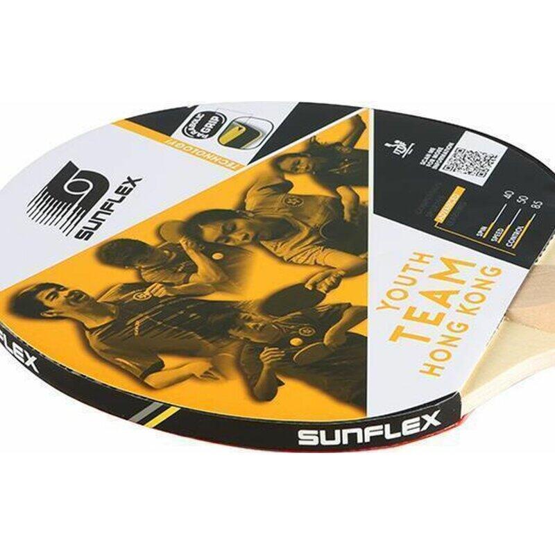 Sunflex Tischtennisschläger Youth Team Hong Kong + 3x SX+ Tischtennisbälle 2/4