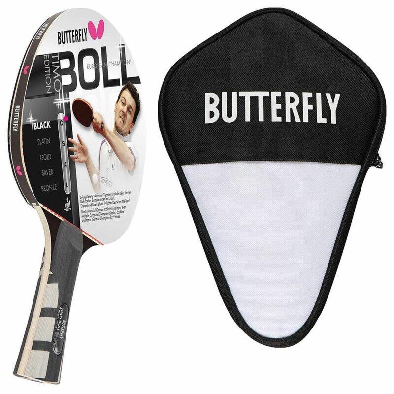 Butterfly 1x Timo Boll Black 85030 Tischtennisschläger + Tischtennishülle Set 5/5