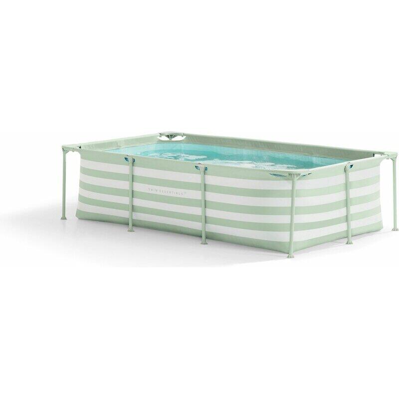 SWIM ESSENTIALS Swim Essentials | Verde/bianco Gestreept piscina fuori terra 260x160x65 cm inclu
