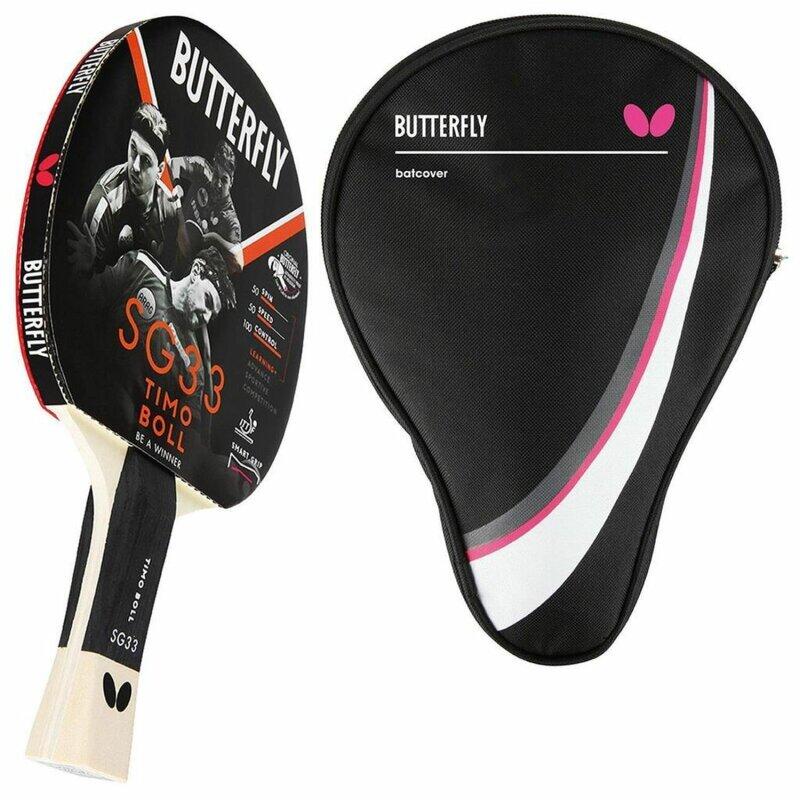 Butterfly 1x Timo Boll SG33 Tischtennisschläger + Tischtennishülle Drive Case 1/3