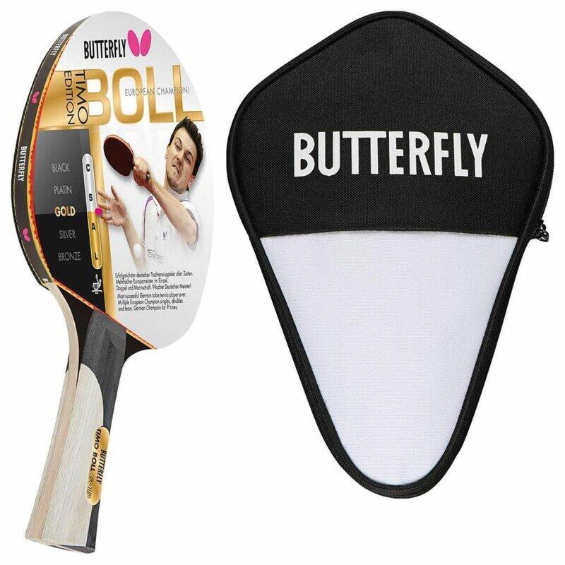 Butterfly 1x Timo Boll Gold 85020 Tischtennisschläger + Tischtennishülle 1/3