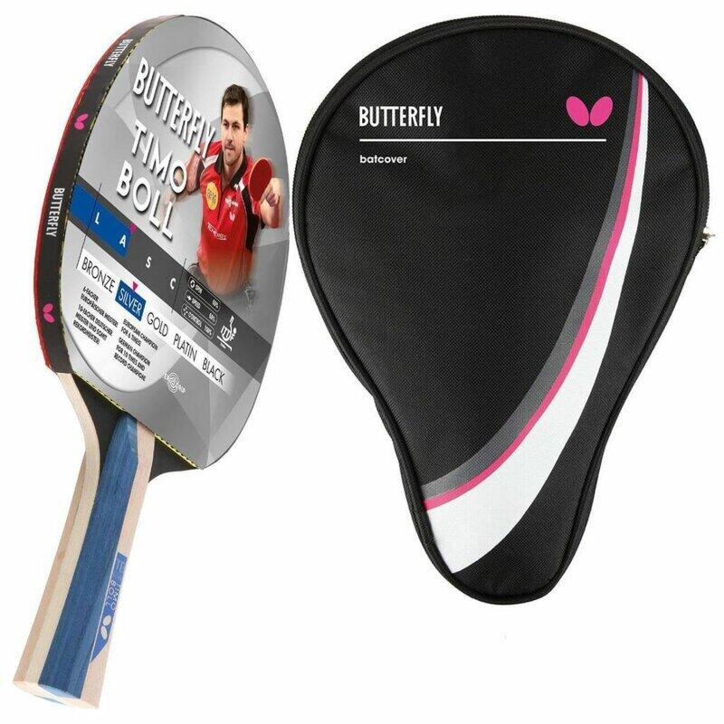Butterfly 1x Timo Boll Silber 85016 Tischtennisschläger + Hülle Drive Case 1/3