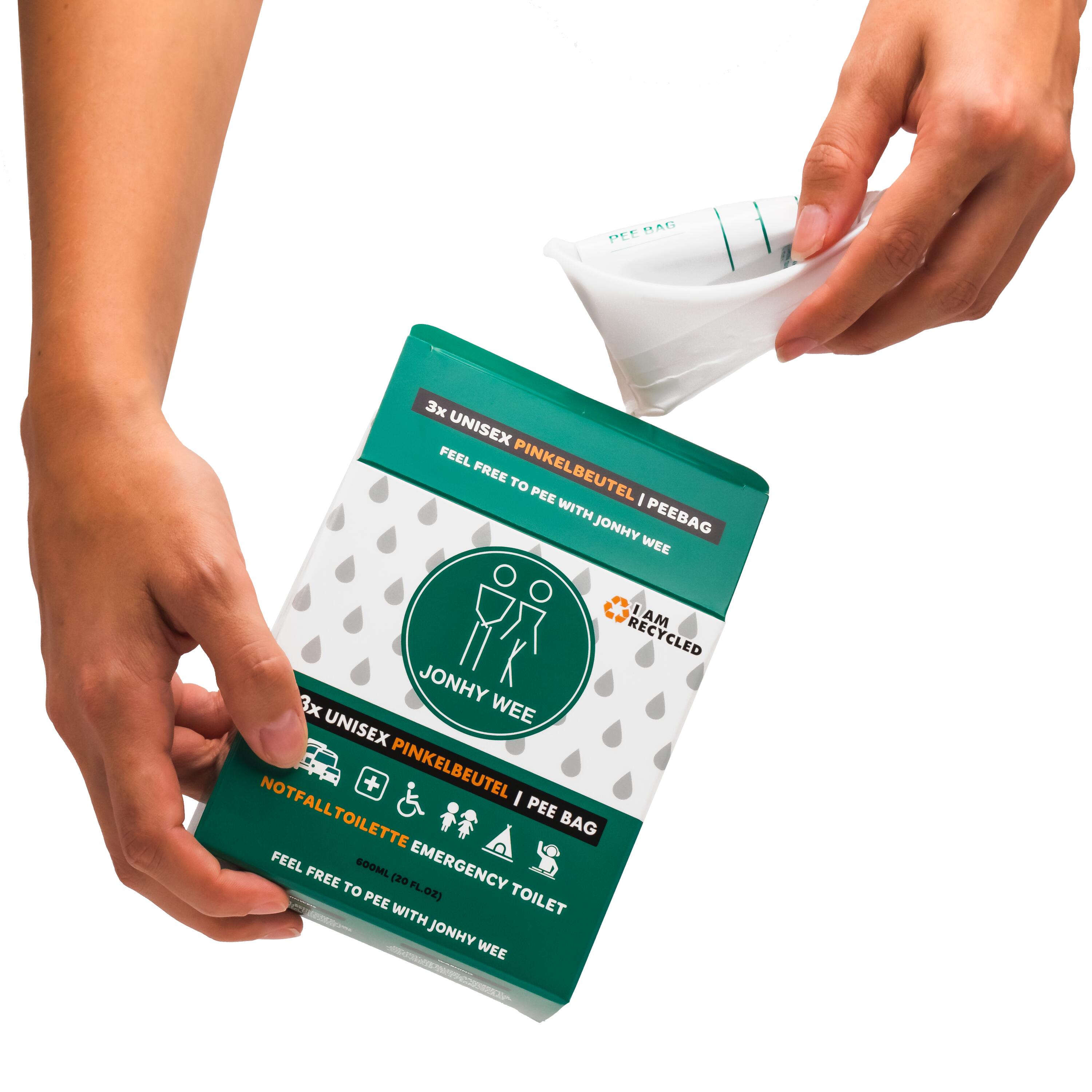 Jonhy Wee WC di emergenza, 3 sacchetti di pipì da 600 ml 3/5