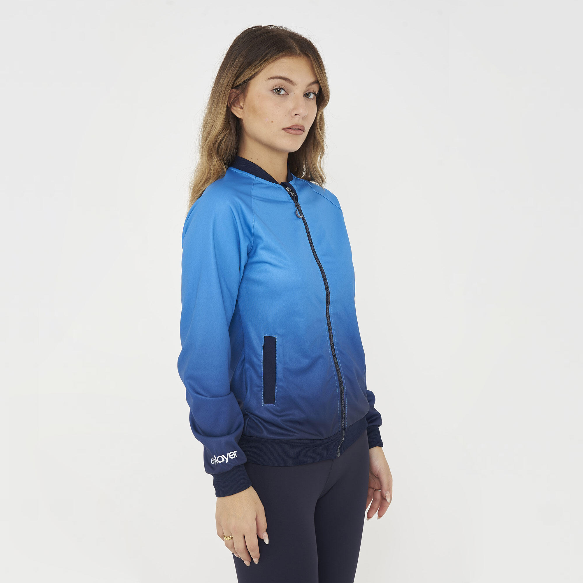 Veste de running pour femme BLAS bleu ciel 3/7