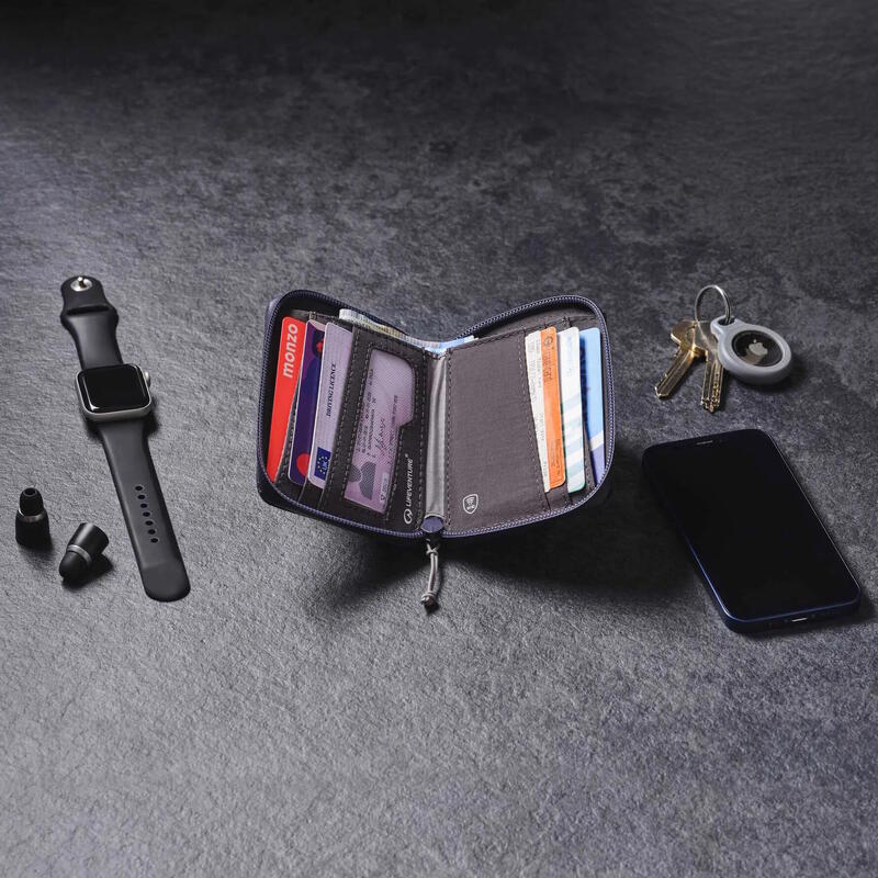 Portfel Rfid Bi - Fold Wallet Recycled - Navy Blue