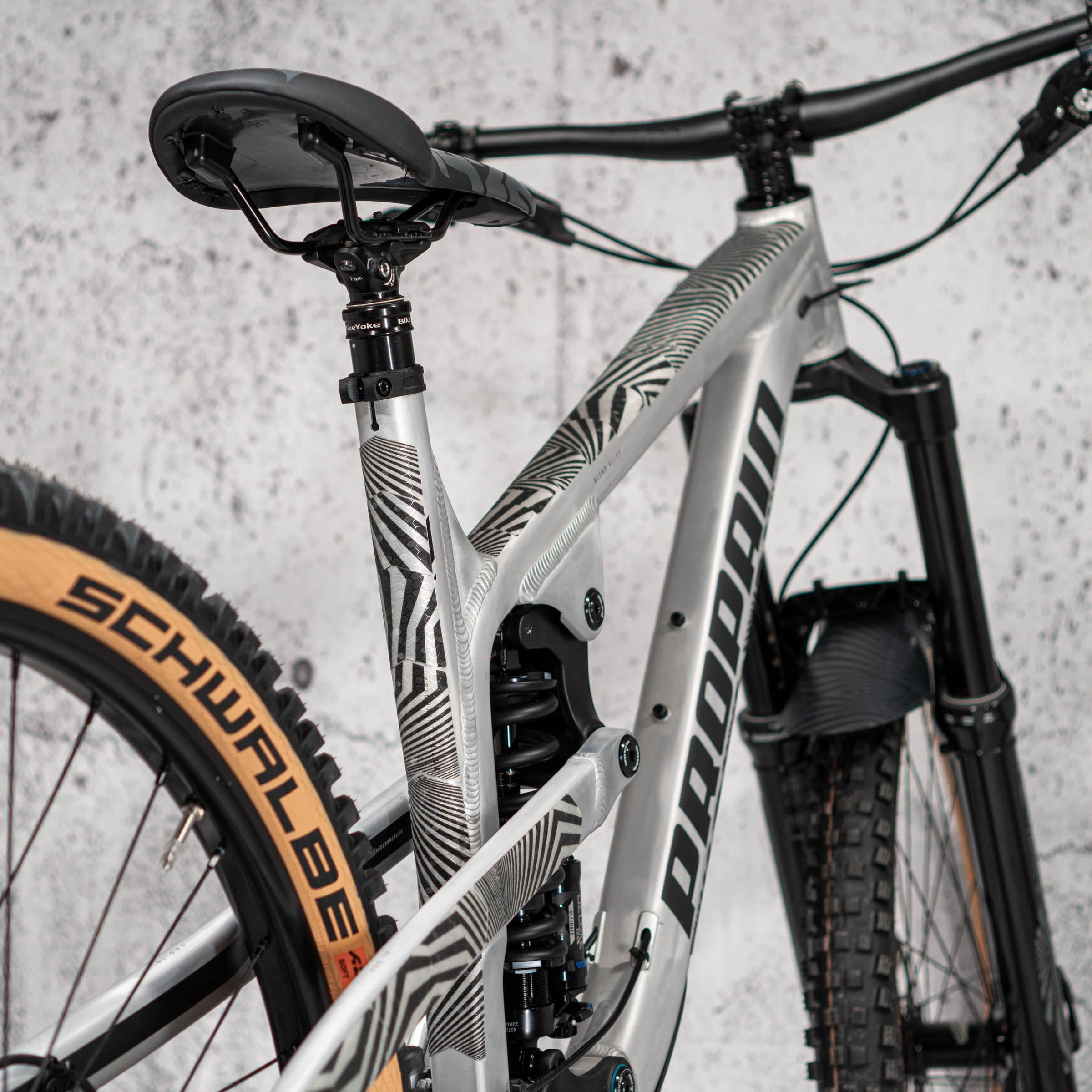 Aufkleber Schutzfolie Rahmenschutz MTB Transparent Matt 17-teilig 2/4