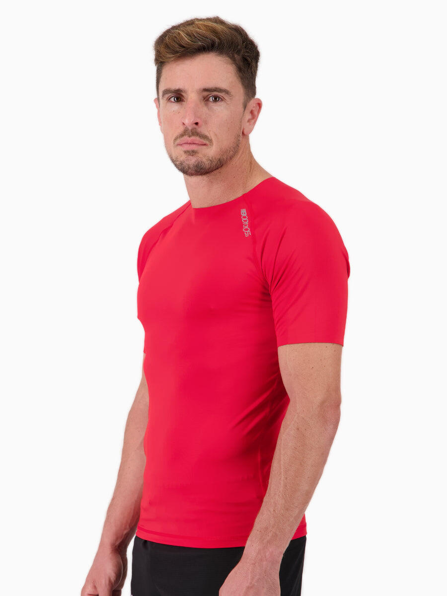 T-shirt semi-compression COMPRESS homme rouge M 87% polyester 2/6