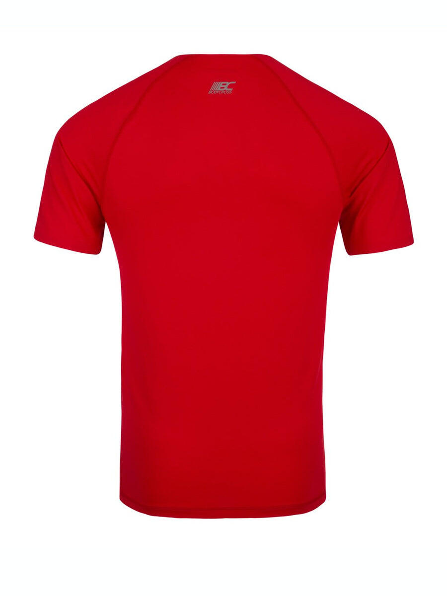 T-shirt semi-compression COMPRESS homme rouge M 87% polyester 5/6