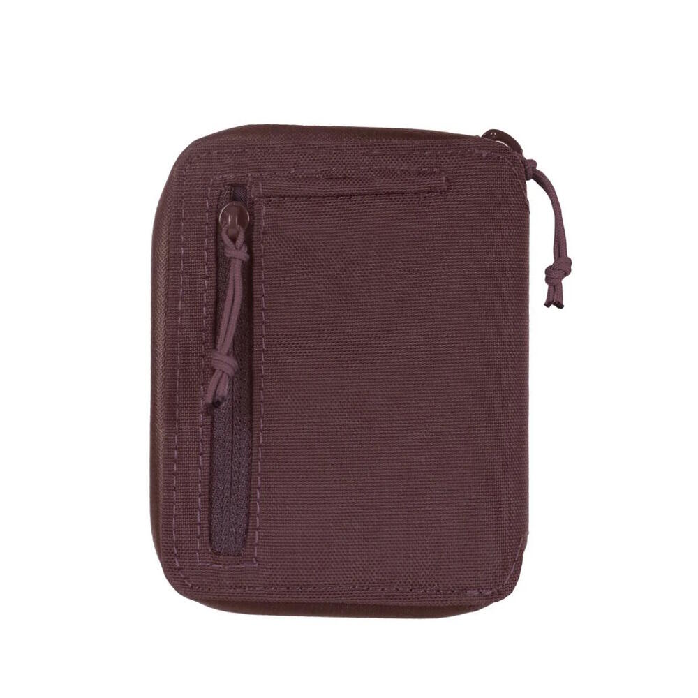 Portefeuille bi-fold Lifeventure plum, tissu recyclé, RFID et multi-ensions 2/6