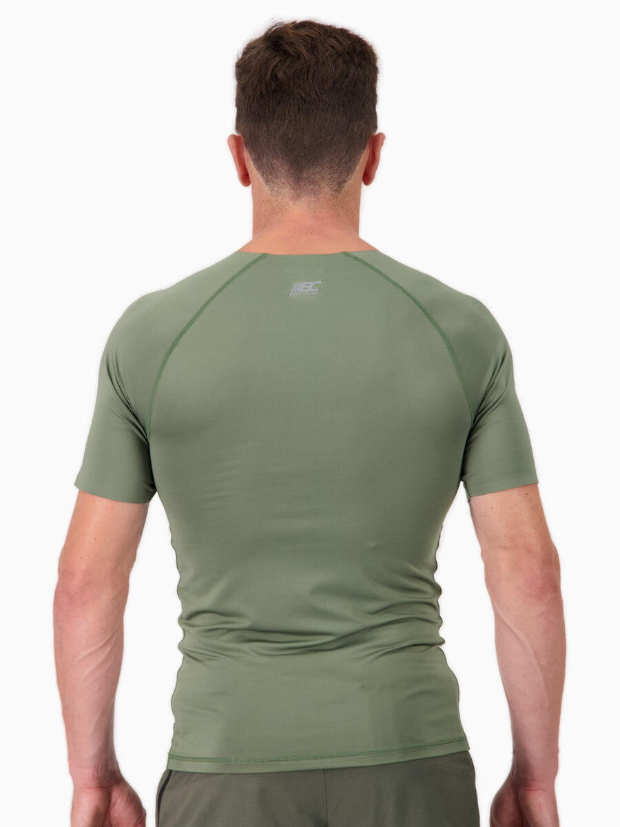 T-shirt semi-compression COMPRESS Homme vert col rond 42 M/L 3/6