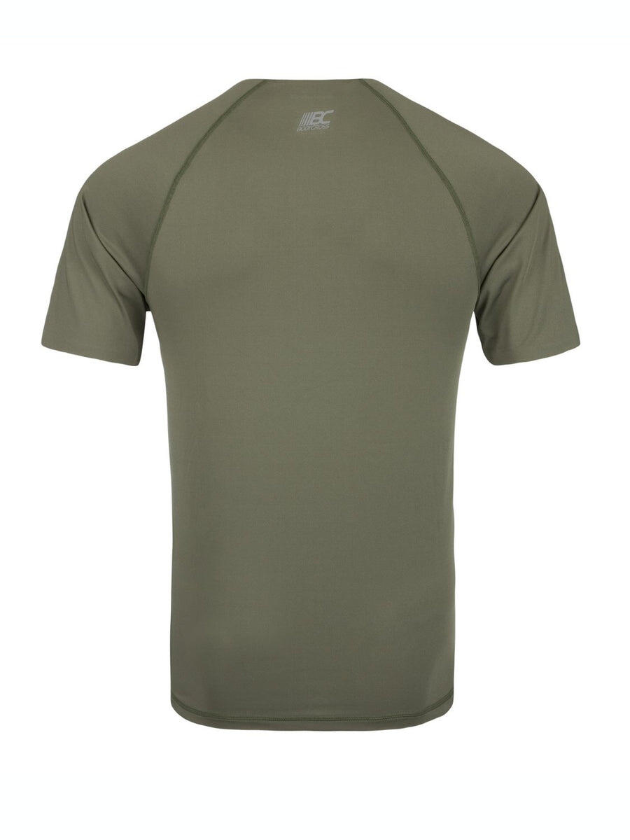 T-shirt semi-compression COMPRESS Homme vert col rond 42 M/L 5/6
