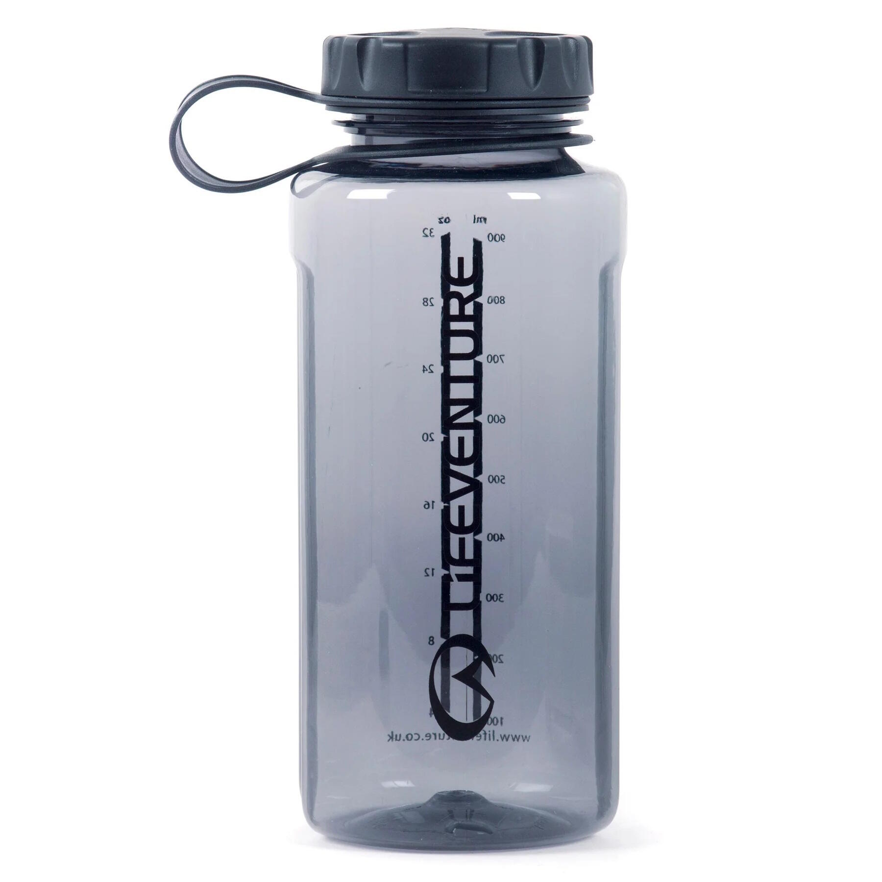 Lifeventure - Gourde Lifeventure 1 L Tritan Graphite, Étanche, Large Ouverture - Gourde - Noir - Decathlon