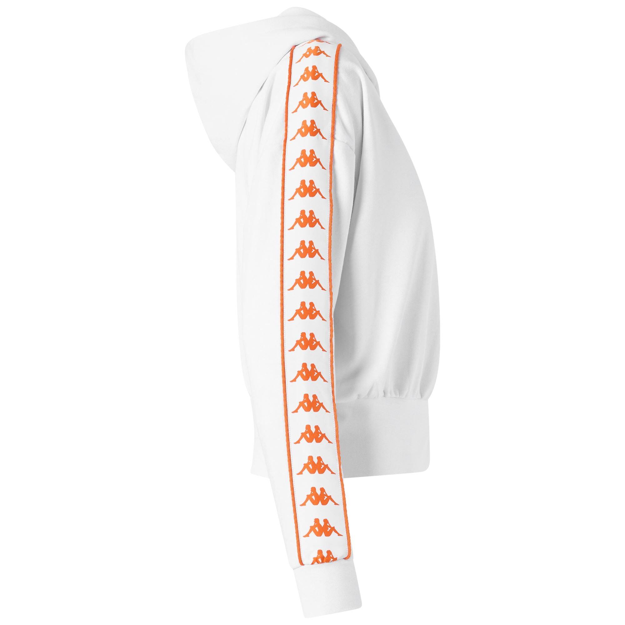 Felpa con zip da donna in cotone bianco da streetwear sportivo 3/7