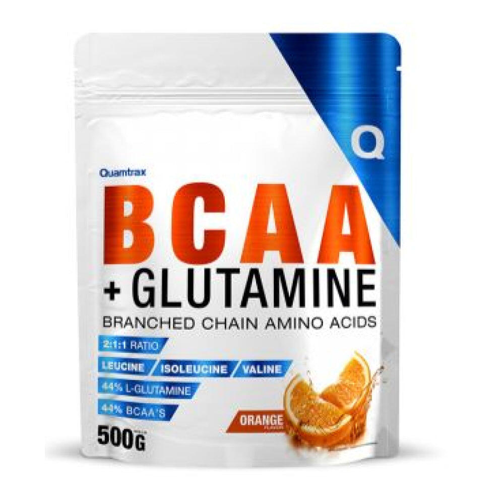 QUAMTRAX Bcaa + glutamine - 500g Laranja da Quamtrax