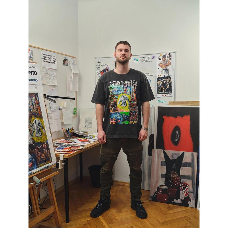 MANTO t-shirt IVO czarny M