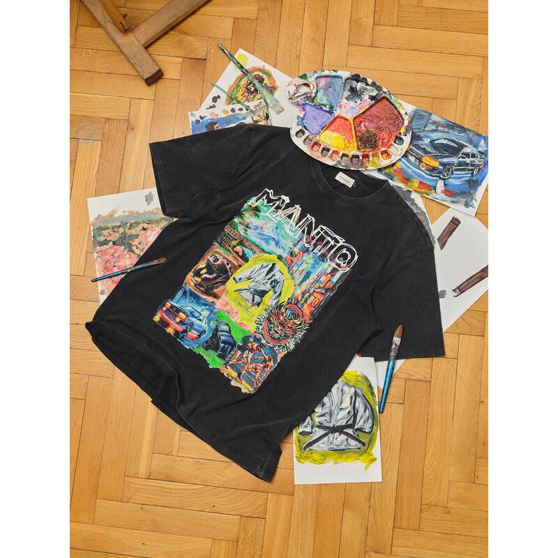 MANTO t-shirt IVO czarny M