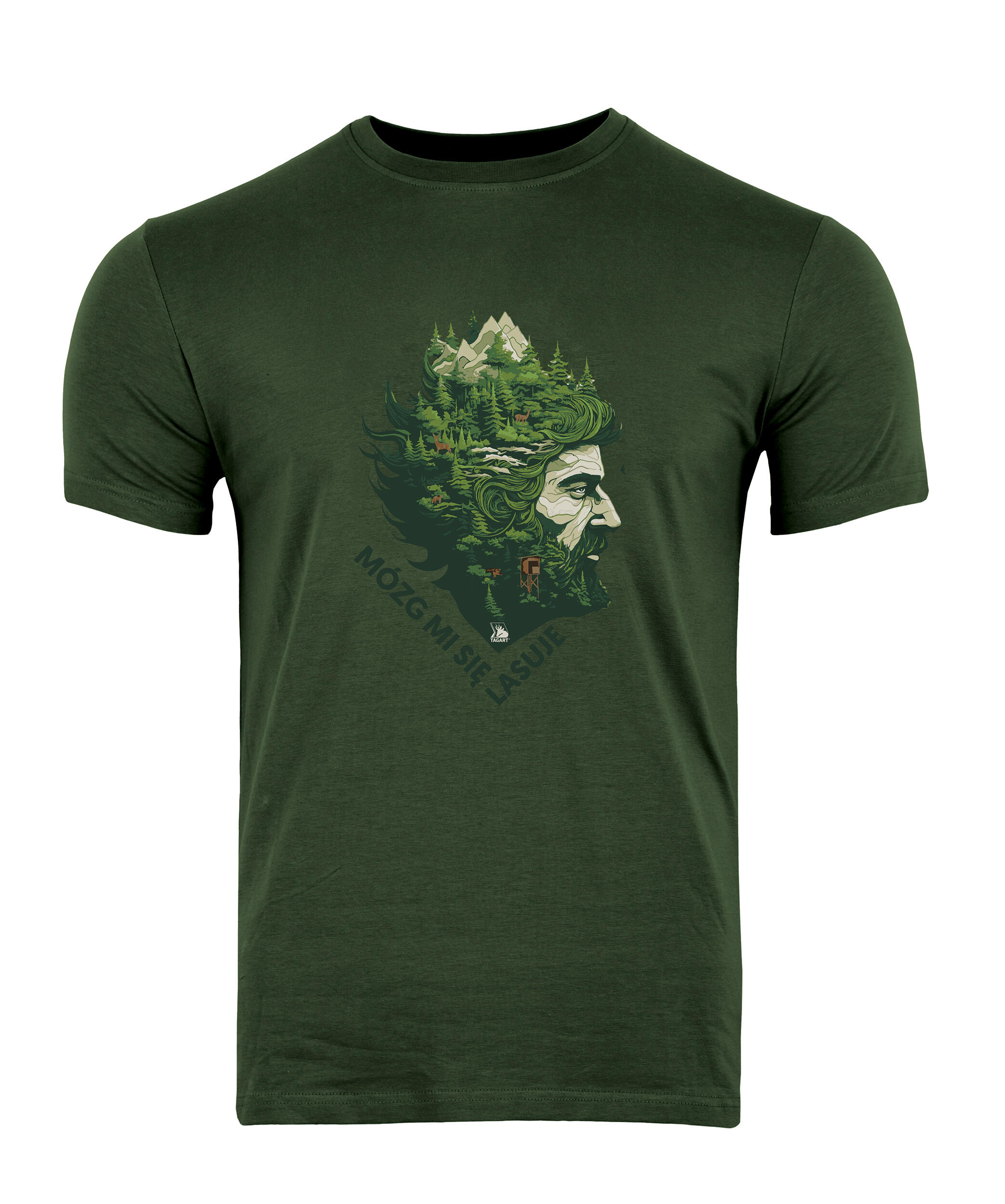 T-shirt de chasse pour homme Tagart FNT Las Green avec imprimé 4/4