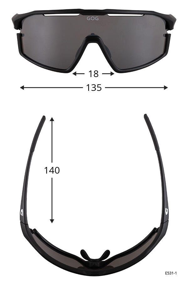 GOG - Lunettes vélo sport miroir durables unisexe UV400 5/7