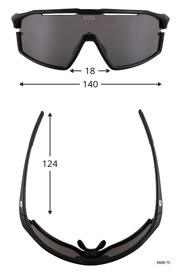 GOG - Fotochromatische Spiegel Fahrrad Sonnenbrille Loki UV400 6/7