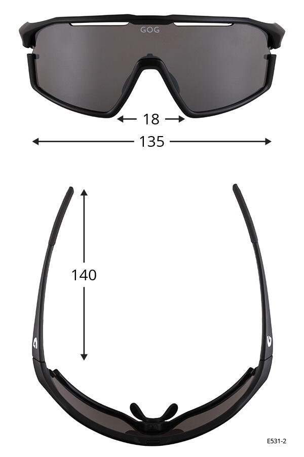 GOG - Lunettes vélo sport miroir durables unisexe UV400 4/7