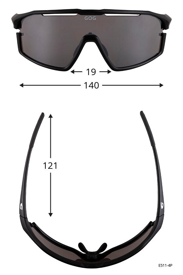 Okulary polaryzacyjne GOG Zeus - matt black/poly white/blue 4/7