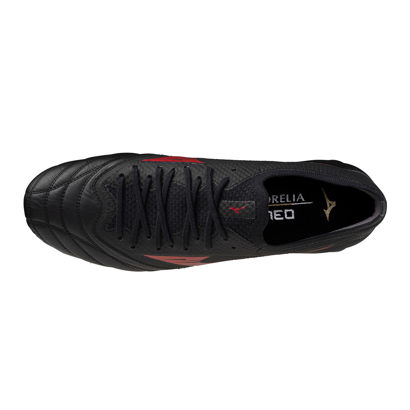 Crampons Mizuno Morelia Neo IV B Elite FG Noir et rouge 4/6