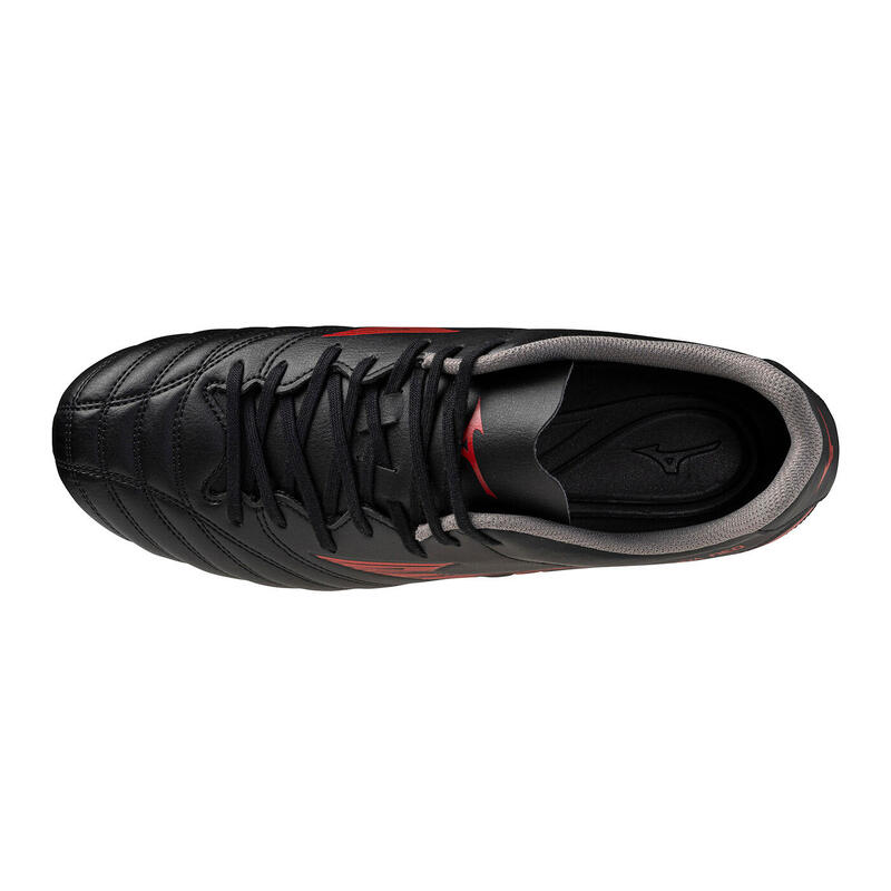 Mizuno Monarcida Neo III Select - Ghete de fotbal cu crampoane, negru și roșu