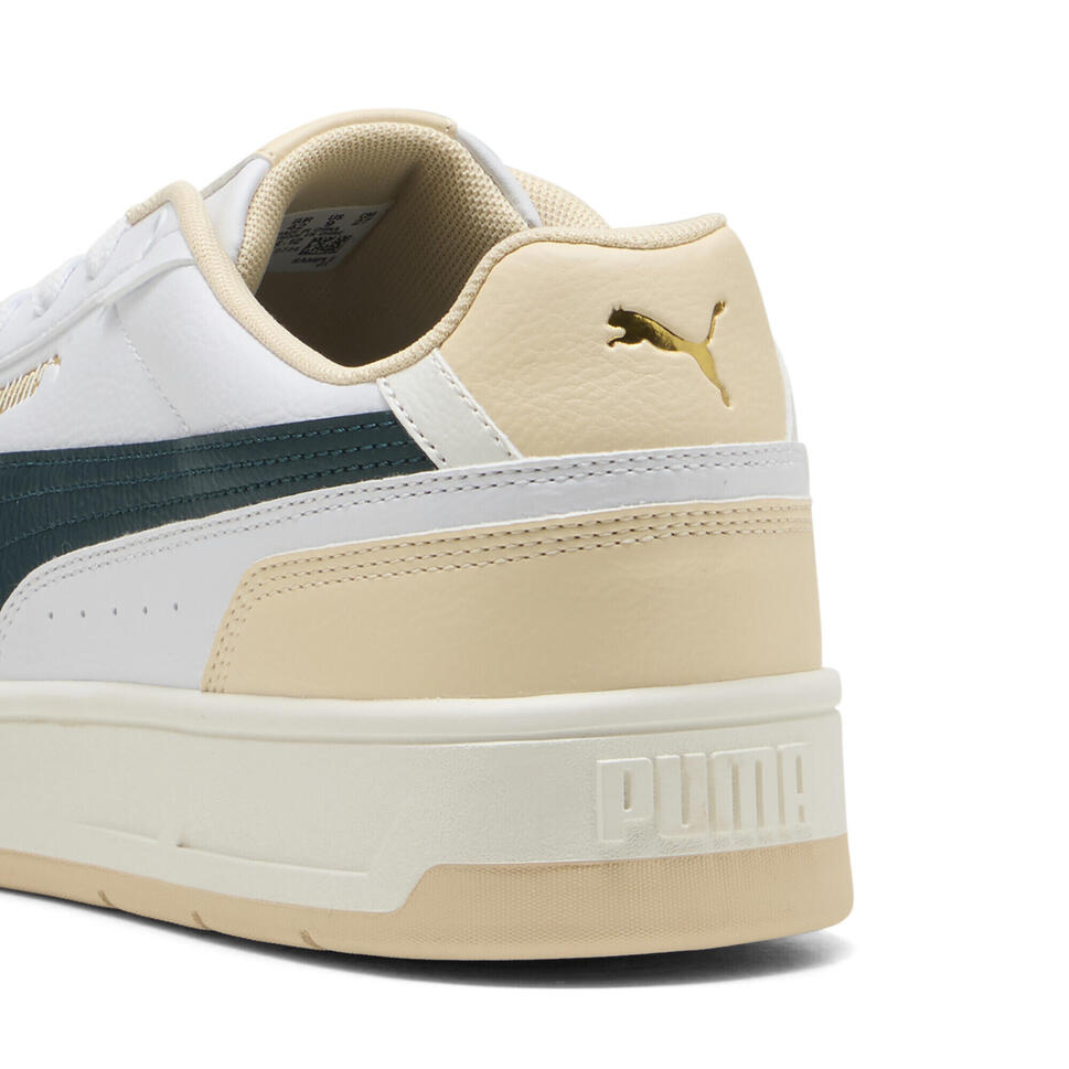 Sneakersy unisex Court Classico PUMA White Green Terrain Canvas Beige