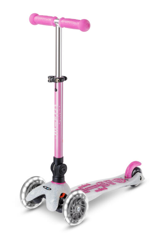 MICRO Micro Mini Deluxe Trotinete Dobrável Orion LED Rosa