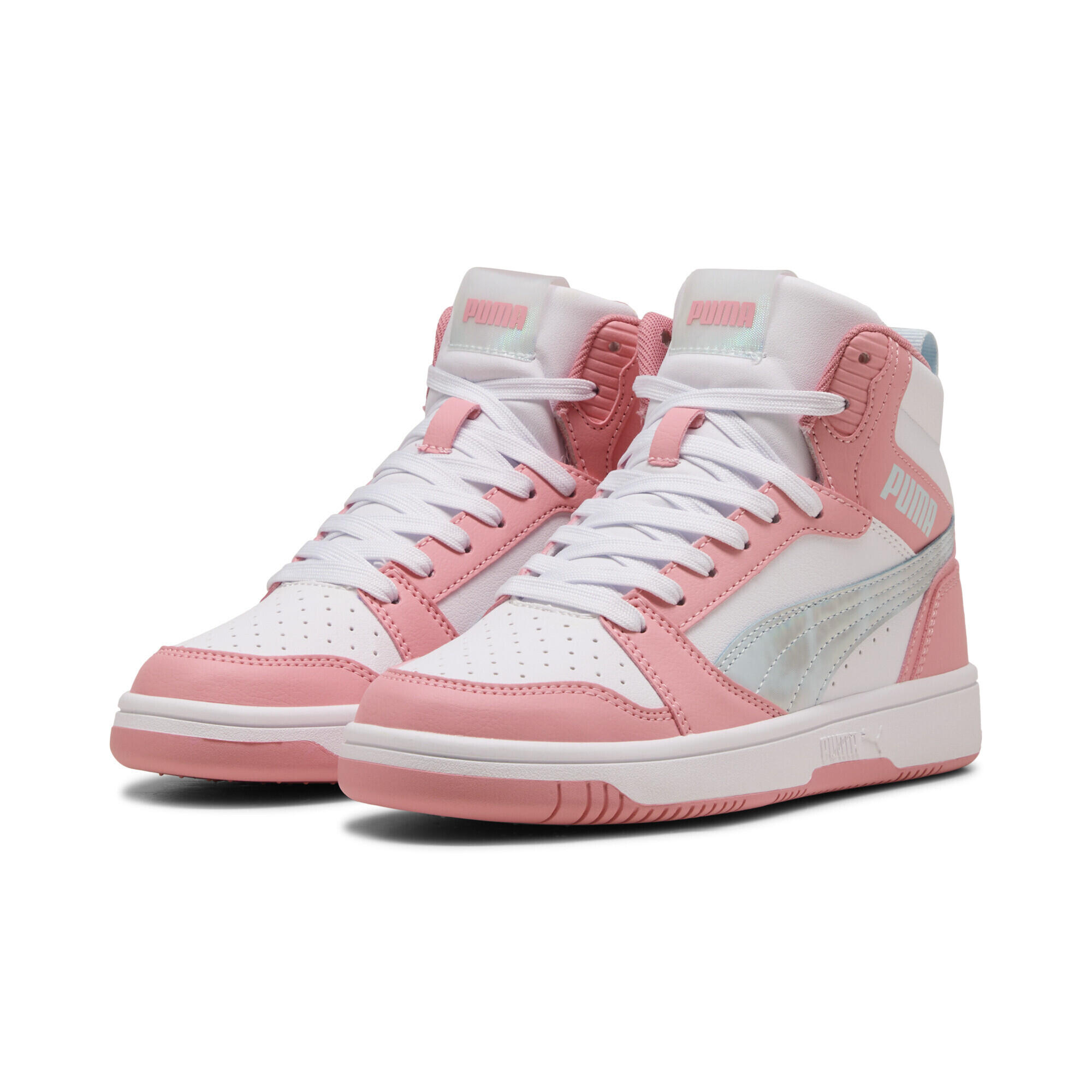 Puma - Sneakers Mi-hautes Rebound v6 Space Belle Enfant Et Adolescent Puma - Bottes - Blanc|bleu|rose - Decathlon