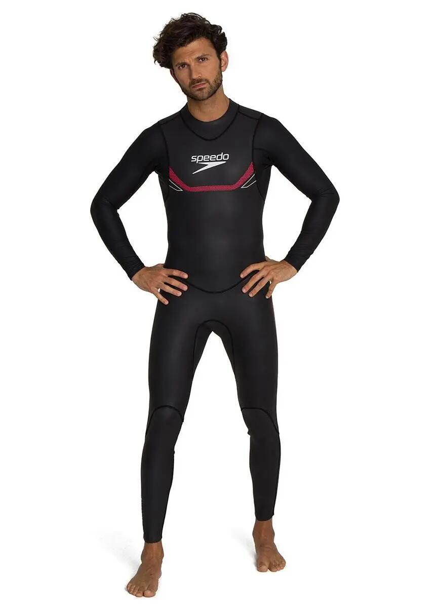 Speedo Fato de mergulho completo Proton TSWM masculino - preto/vermelho 2/6