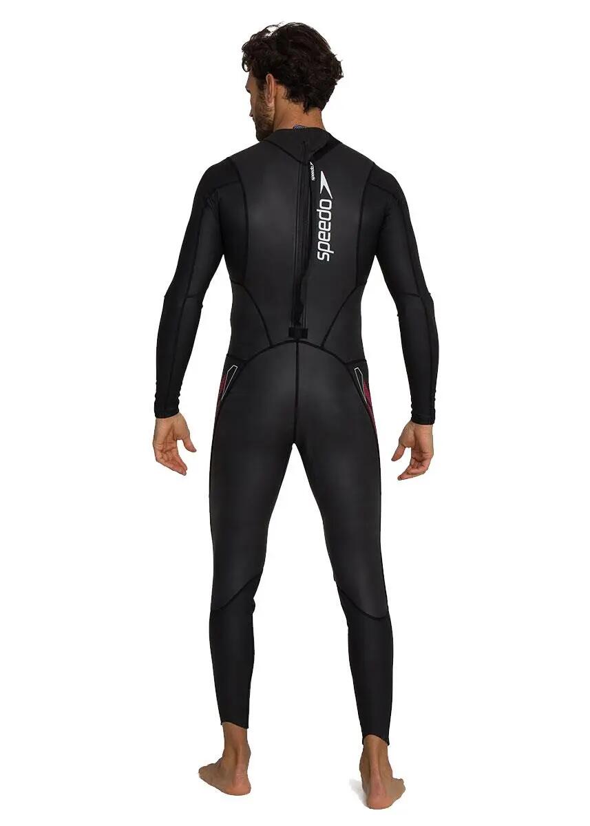 Speedo Fato de mergulho completo Proton TSWM masculino - preto/vermelho 4/6