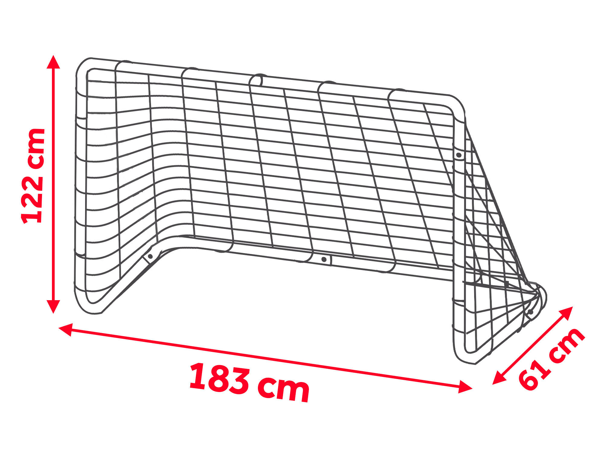 Zestaw bramek do piłki nożnej Neo-Sport 183 x 122 cm 2 szt. 4/5