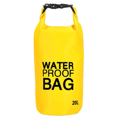 Worek wodoszczelny na plażę, kajaki, sup 20l torba wodoodporna żółta