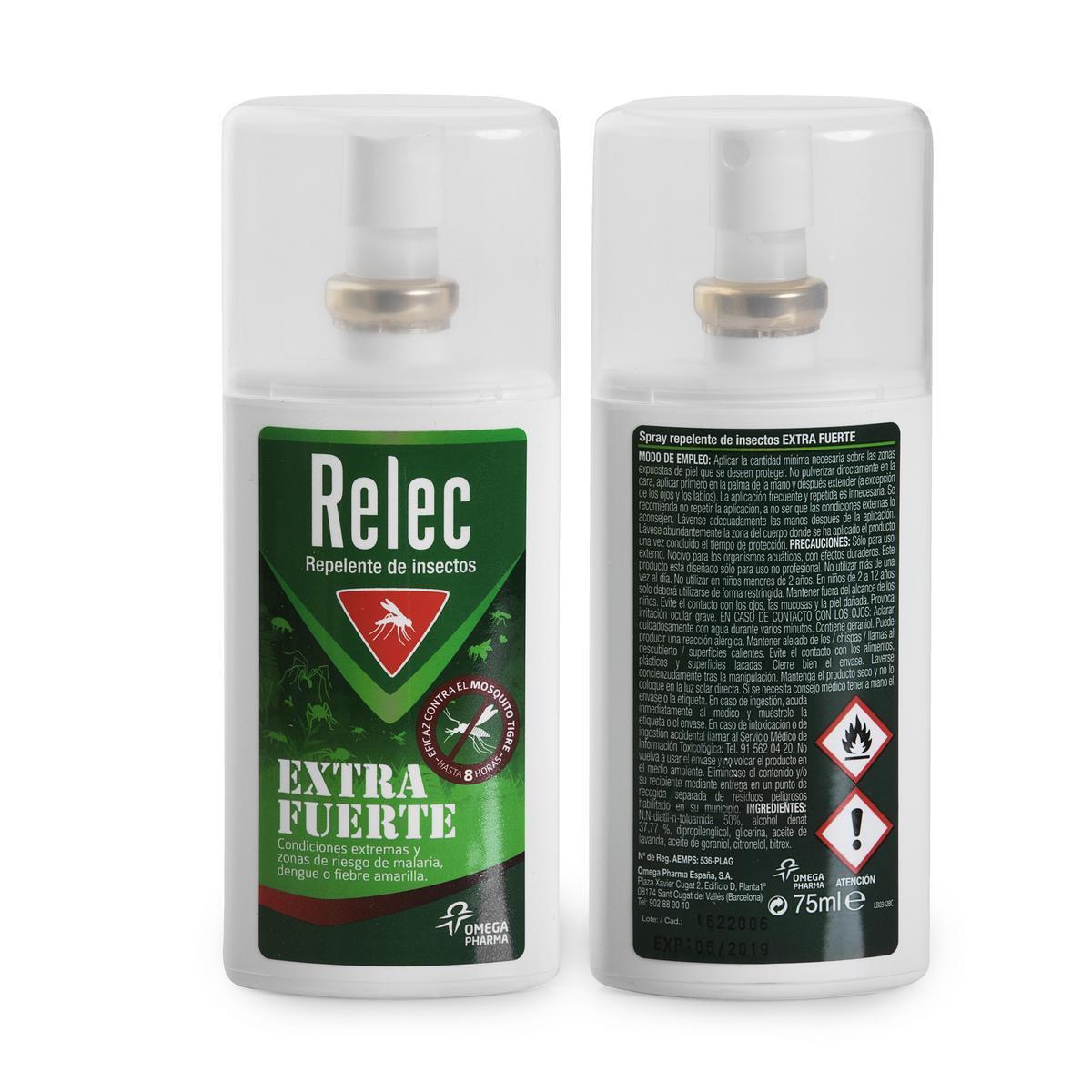 Relec - Spray Antimosquitos Extra Fuerte | Para Viajes a Zonas Tropicales 75 ml 2/5