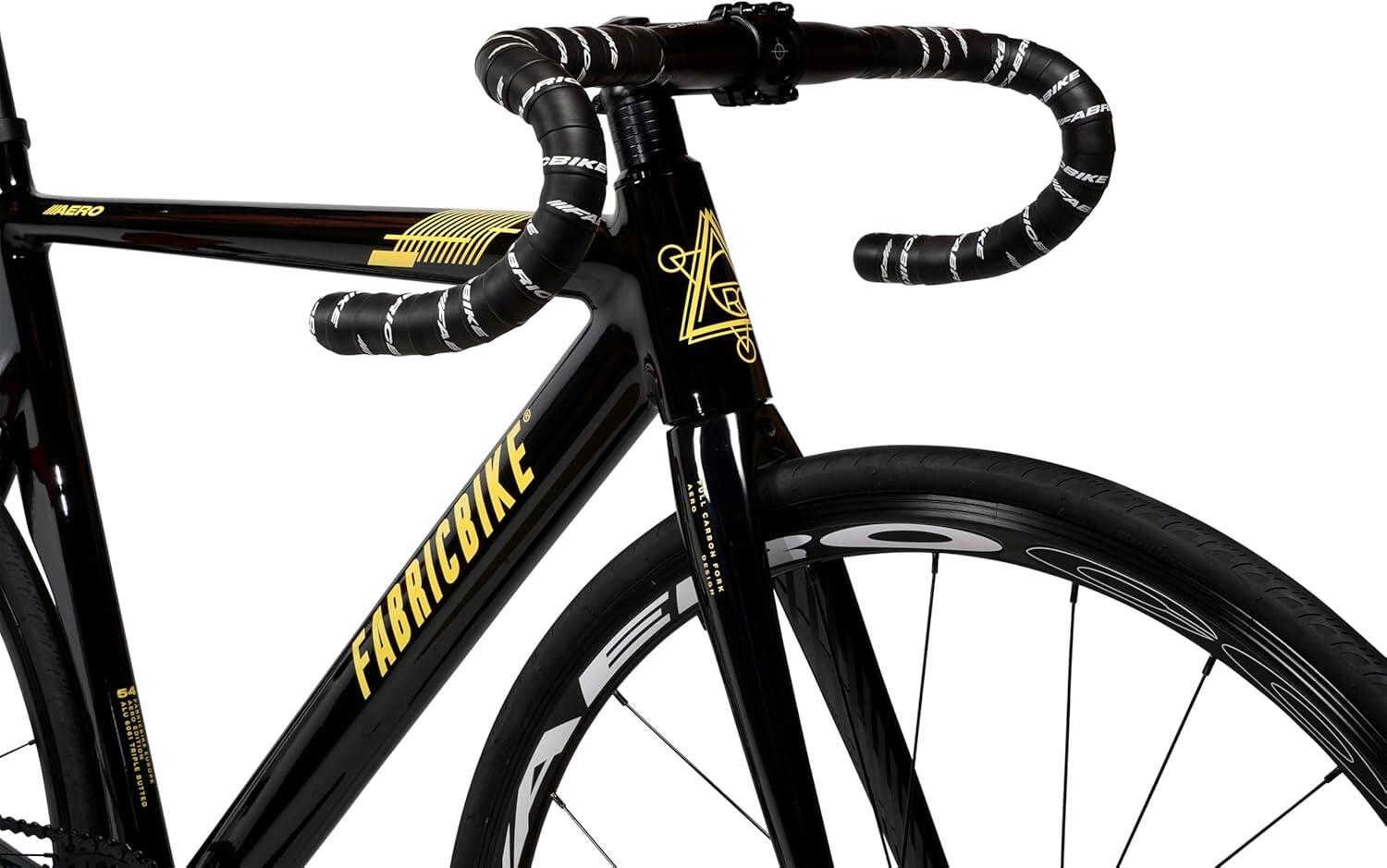 Fixiefiets Aero Aluminium frame en carbon vork 28" – Glossy Black 3/7